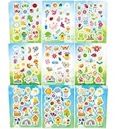 Ozepao 444 Pcs Spring Stickers for Kids, 24 Sheets Spring Garden Stickers Bulk for Water Bottles ...