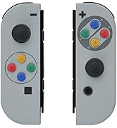 eXtremeRate Soft Touch SFC SNES Classic EU Style Joycon Handheld Controller Housing Coloful Butto...