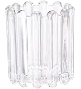 Tiita Glass Makeup Brush Holder Organizer - Crystal Clear Desktop Stationery Storage for Cosmetic...