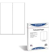 PrintWorks Professional Perforated Paper for Menus, Booklets, Forms and More, 8.5 x 11, 20 lb, 1 ...