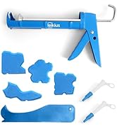 Caulk Gun Kit Smooths No-drip Silicone Caulking Gun and Caulking Tools, Sealant Tools Grout Scrap...