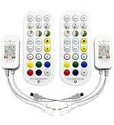 Bkiyougo LED Strip Light Controller with APP, Music Sync and IR Remote for Upgrading 3-pin Led Li...