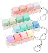 Keyboard Clicker Fidget, 4PCS Keyboard Fidget Toy Silent Clicker Fidget Keychain Clicky for Adult...