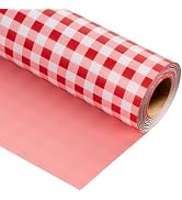 Burymento Red Checkerboard Wrapping Paper, Gift Wrap for Birthday, Valentines, Mothers day, Gradu...