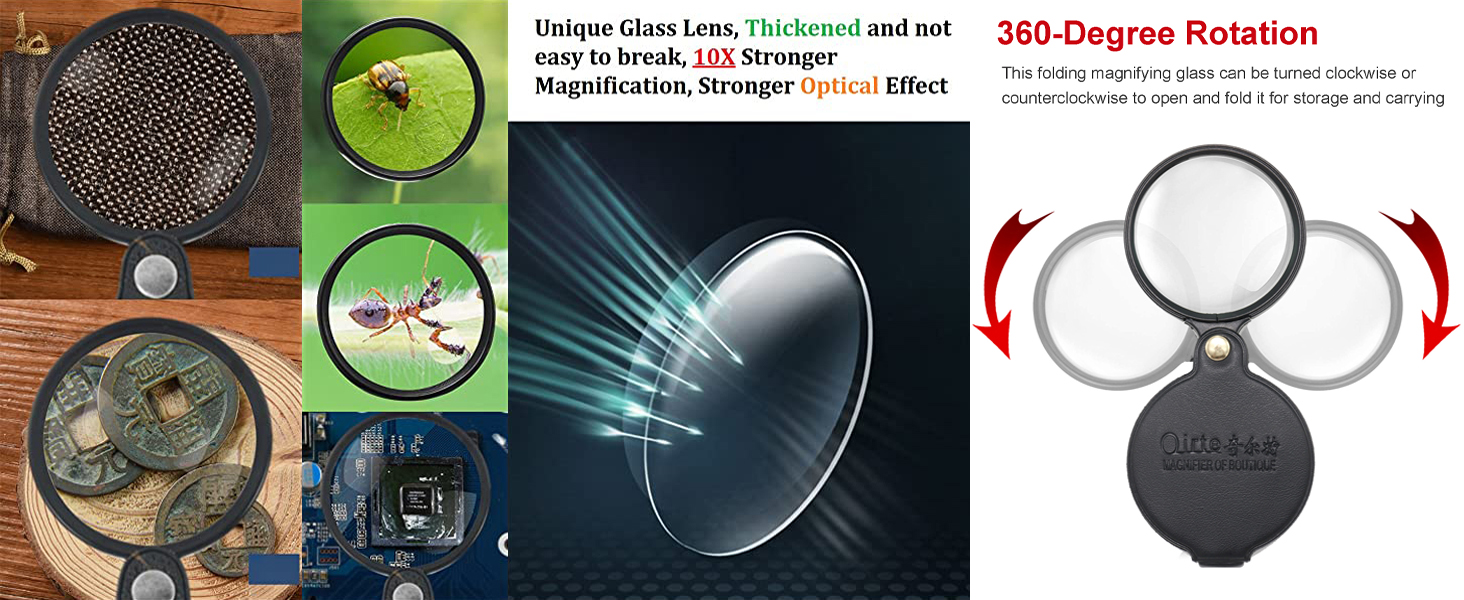 10X Small Pocket Magnifier