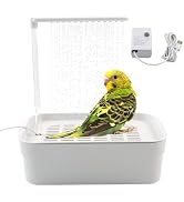 MUYG Automatic Bird Shower with Pump,Electric Bird Bath for Cage Water Circulated Indoor Parrot B...