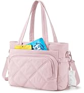 BAGSMART Lunch Bag Women Large Lunch Box Insulated Tote Bag with Multi-Pockets Quilted Puffy Tote...
