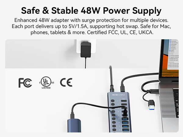Powered USB 3.2 Hub
