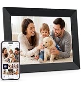 8” WiFi Digital Picture Frame – HD Touchscreen, 16GB Storage, MicroSD/USB-C, Auto-Rotate, App Sha...