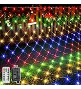 Ollny Net Lights Outdoor Mesh Lights 210LED 10x7ft, IP67 Waterproof Connectable Christmas Net Lig...