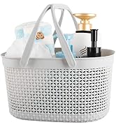 rejomiik Portable Shower Caddy Basket, Plastic Organizer Storage Tote with Handles for Bathroom, ...
