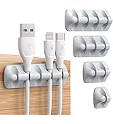 Syncwire Cable Clips, 5 Pack Gray Cord Organizer Cable Management Self Adhesive Cable Holder for ...