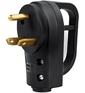 Rvhouse 30 Amp RV Replacement Plug ETL Listed 125 Volt Heavy Duty Male NEMA TT-30P Ergonomic Grip...