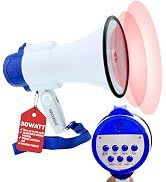 5 CORE Megaphone Bull Horn 30W Loud Speaker 800 Ft Range Portable Bullhorn w Recording Volume Con...