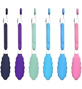 7-Inch Silicone Tongs Pack of 6, Small Stainless Steel Tongs with Silicone Tips for Cooking, Serv...