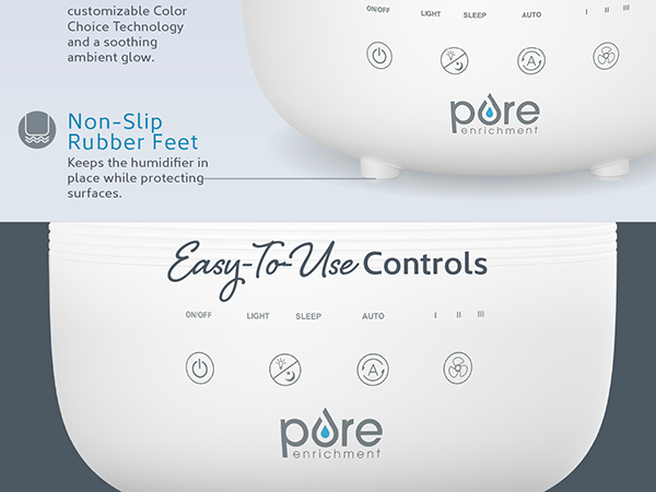 non-slip rubber feet easy to use controls