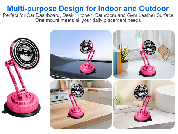 Pink Red extendable foldable arm, multi-scene use, trendy look for ladies