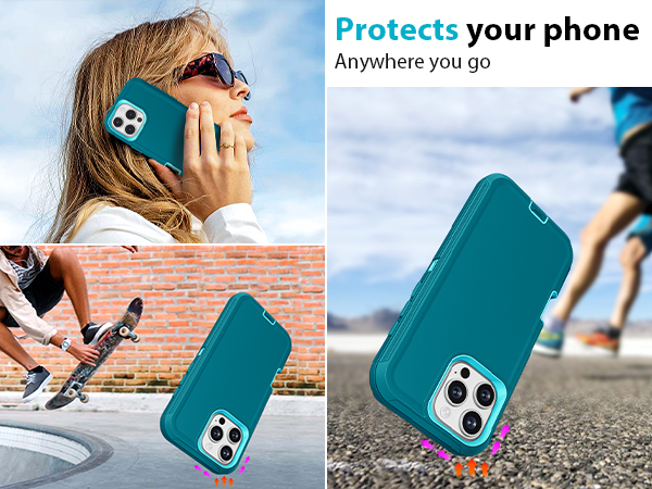 Jelanry iphone 16 pro max phone Case Heavy Duty Rugged Dual-Layer Protection Shockproof Dropproof