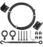 TooTaci Anti Sag Gate Kit with T316 3/16" Stainless Steel Cable 9ft, Heavy Duty Anti-Sag Gate Sup...