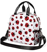 Ladybug Lunch Box for Boys Girls Cute Insulated Lunch Bag Leakproof Reusable Lunch Tote Bag with ...