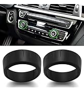 Jaronx Compatible with BMW Climate AC Knob Ring Covers for 1'F20 F21, 2'F22 F23, 3'F30 F31, 4'F32...