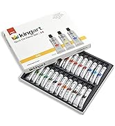 KINGART PRO Oil Paints (12 ml), Set of 24 Assorted Colors