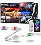 Permanent Outdoor Lights Pro, 200ft with 120RGBCW LED Lights, IP68 Waterproof AI Eaves Light,Exte...