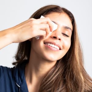 woman using novawipes