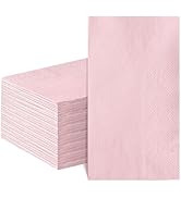 NatNarr 60 Pcs Pink Napkins Disposable Light Pink Dinner Napkins Decorative Guest Bathroom Napkin...