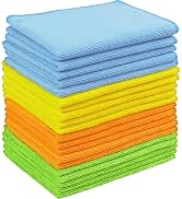 Simple Houseware Microfiber Cleaning Cloth 20 Pack, 12" x 16", 4 Colors