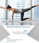 Foldable Yoga Mat for Women, Non Slip Exercise Mat for Home Gym, Travel Yoga Set With Stretch Str...