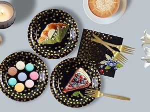black cake plates