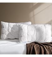 QUTOOL Luxury Hotel Goose Feather Pillow, 100% Cotton, Soft Support Pillow, Suitable for Sleepers...