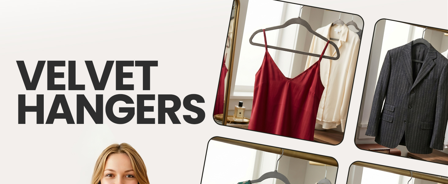 Grey Velvet Hangers