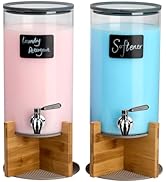 Spreccio Glass Laundry Detergent Dispenser with Holder,1.1 Gallon Laundry Liquid Dispensers with ...
