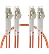 Eardion 3Meters LC to LC Fiber Patch Cable, 3M (9.84ft) Multimode Duplex 50/125um OM2- LC/UPC Fib...