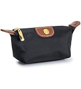 Zitokin Womens Unique Change Purse Vintage Nylon Zip Coin Wallet Mini Bag (Black)