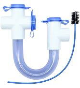 3/4 Inch PVC Condensate Trap ez trap hvac hvac p trap with Cleaning Brush U Shaped Drain Pipe for...