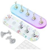 Ruetail 2 Sets Nail Stand for Press Ons Nail Art Display Stand, Comes with 100 Pcs Reusable Doubl...
