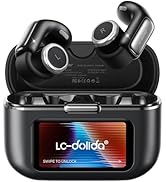 LC-dolida Open-Ear Wireless Earbuds with Smart LED Display Case, Clip On Earbuds All-Day Comfort ...