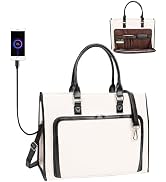Laptop Bag for Women 17.3 inch Laptop Tote Bag Stand-up Business Office Work Bag Briefcase Comput...
