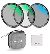 NEEWER 67mm UV/CPL/ND Lens Filter Kit with Hard Shell Storage Case, Multicoated Optical Glass & A...