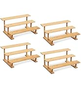 CROISSANT Bamboo and Wood 3 Tier Cupcake Stand, Food Display Risers for Party , Statues and Lego ...
