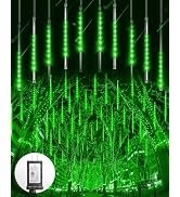 Blingstar Meteor Shower Lights 16 Inch 360 LED 10 Tubes Green Christmas Lights Outdoor Waterproof...