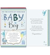 hvdler New Baby Boy Card, Heartfelt Baby Shower Card for New Parents, New Baby Boy Congratulation...