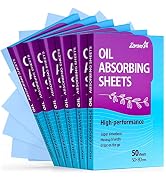 High-Performance Oil Absorbing Sheets for Face - 6 pack (300 sheets) - Makeup Friendly Blotting P...
