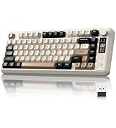 ZIYOU LANG M75 Wireless Gaming Keyboard, RGB Backlit Rechargeable 2000mAh Battery, Small Membrane...