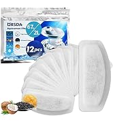 ORSDA Cat Water Fountain Filters, Replacement Carbon, Resin Filters for D30 67oz/2L Automatic Pet...