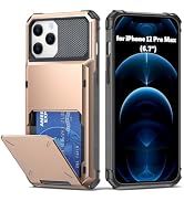AFGHOA for iPhone 12 Pro Max Wallet Case,5 Credit Card Holder Case 12ProMax | 6.7 Inch,Flip Cover...