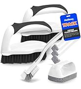 Holikme 7 Pack Deep Clean Brush Set,Scrub Brush&Grout and Corner Brush&Scrub Pads with Scraper Ti...